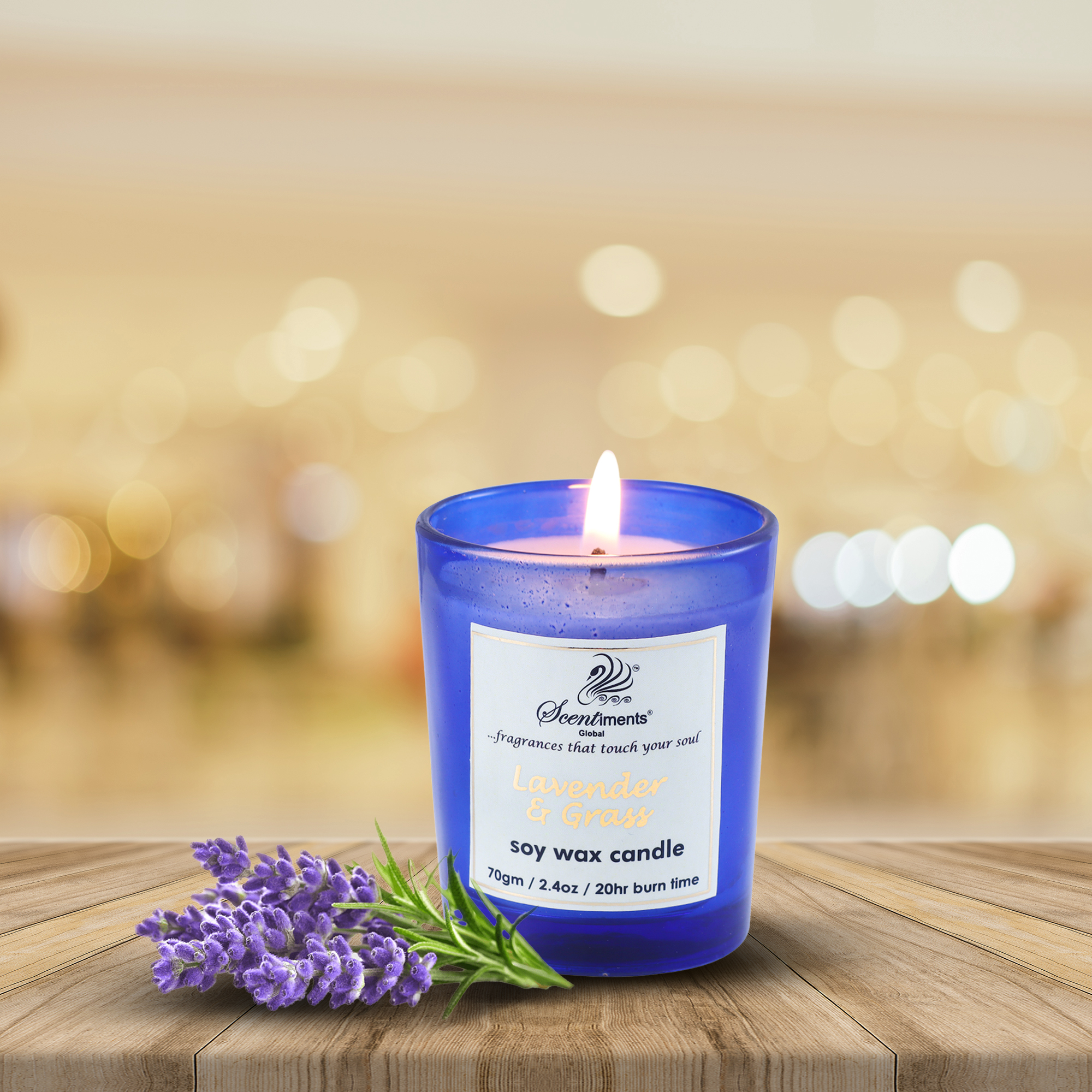 Colored Glass Votives Set of 4