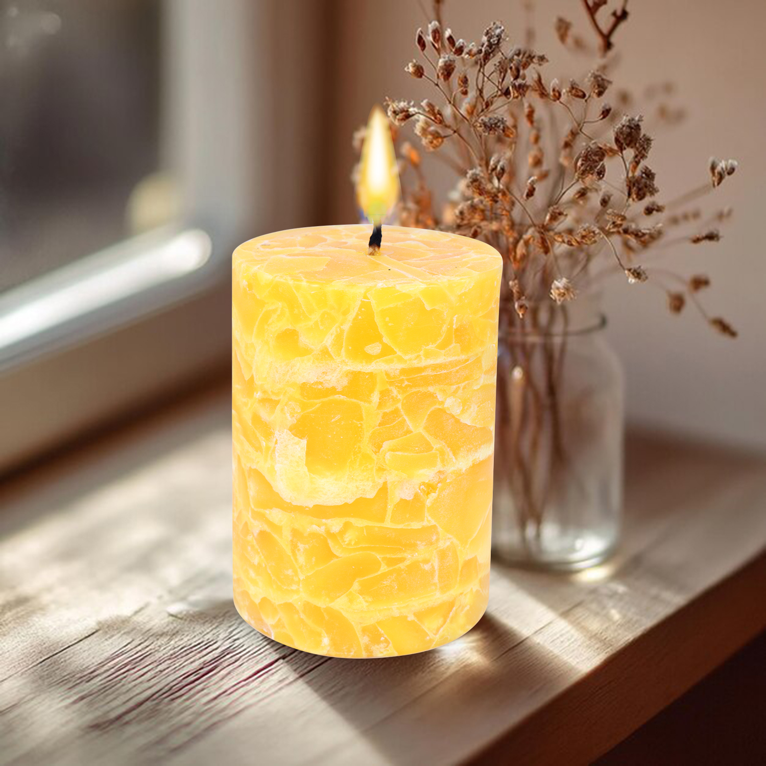 Crystal Scented Pillar Citrine (M)