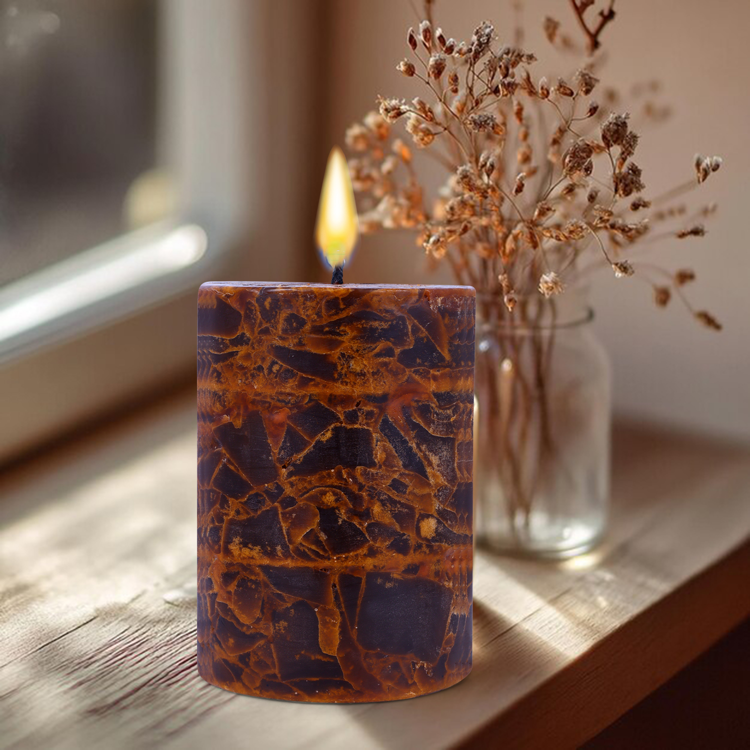 Crystal Pillar Tiger eye Brown (M)