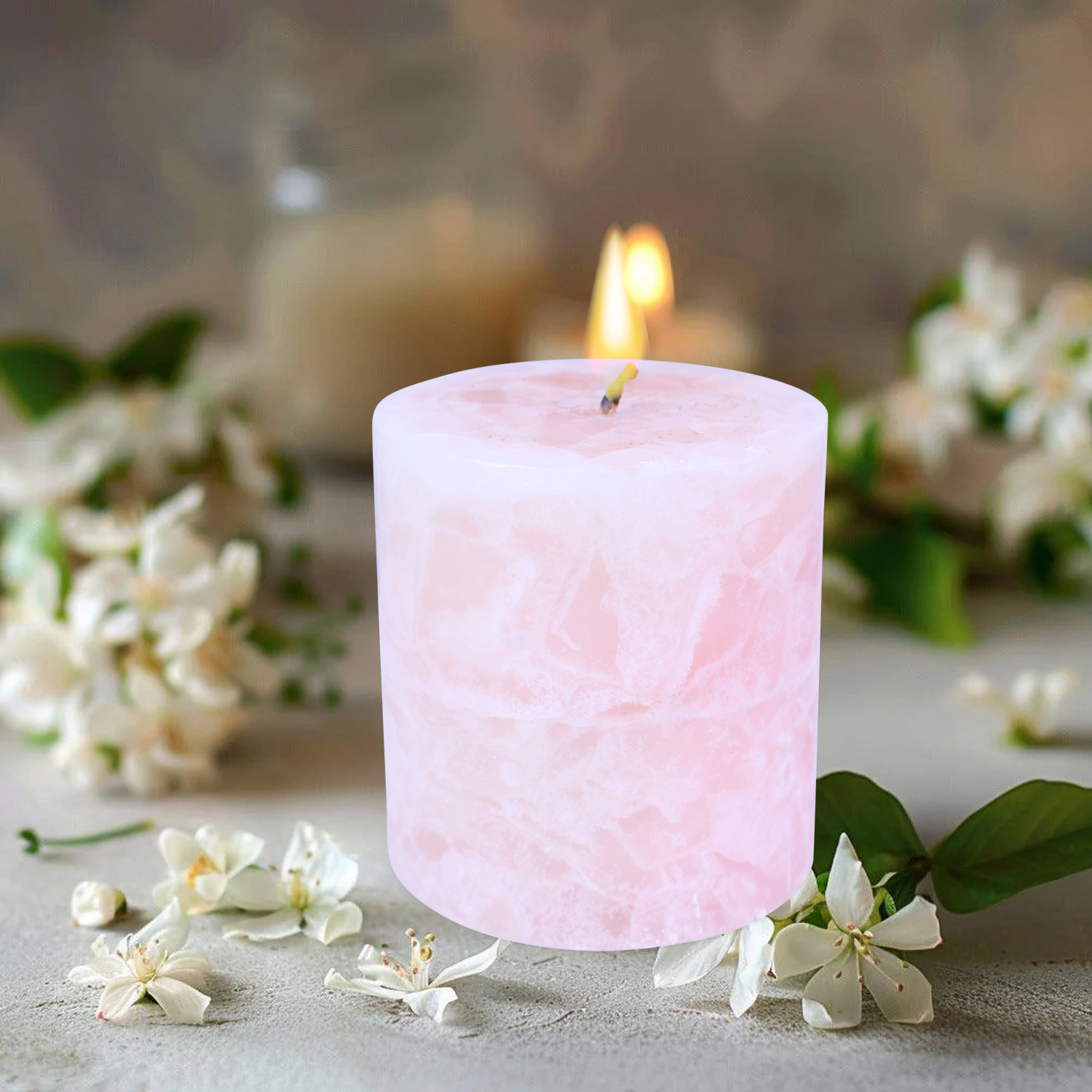 Crystal Pillar Rose Quartz Pink (S)