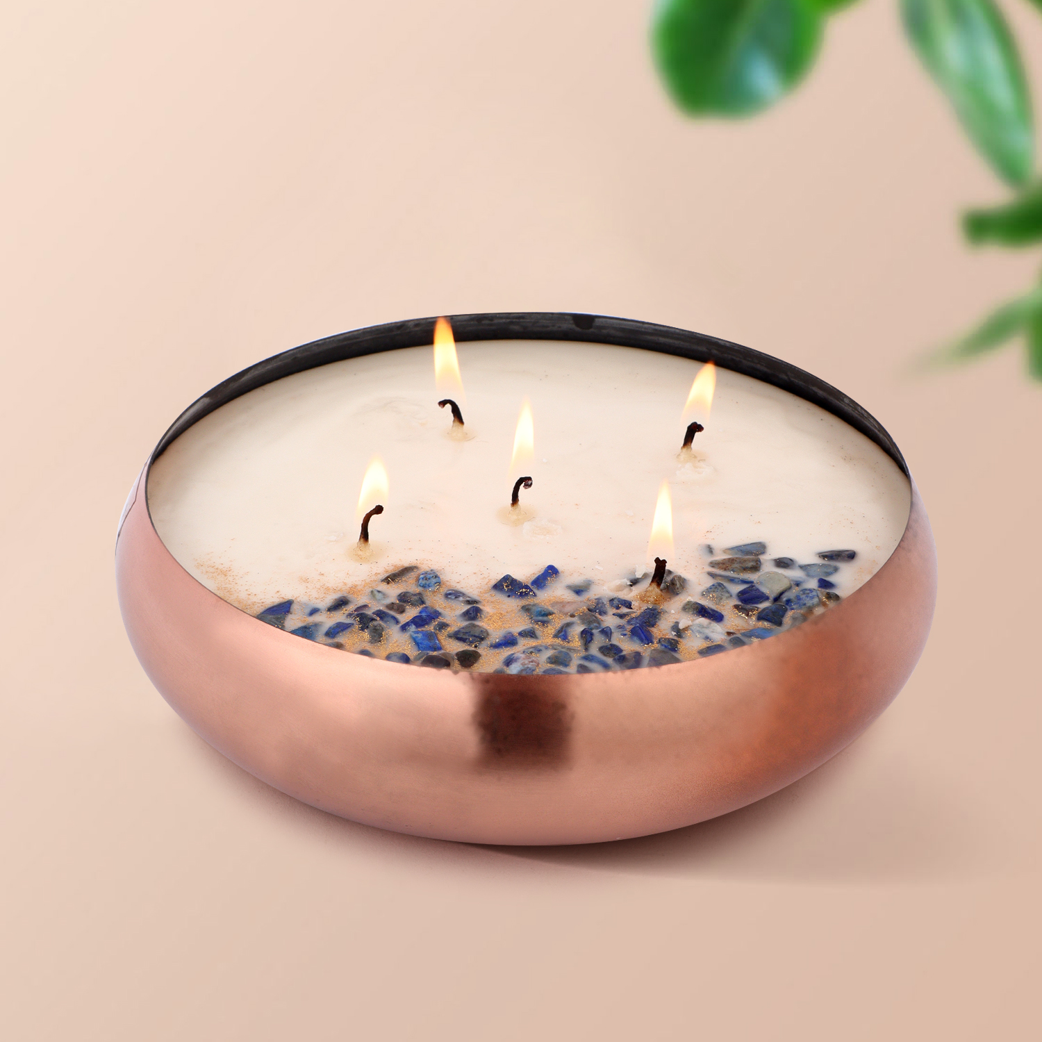 Metal Urli Multi Wick Large rose gold