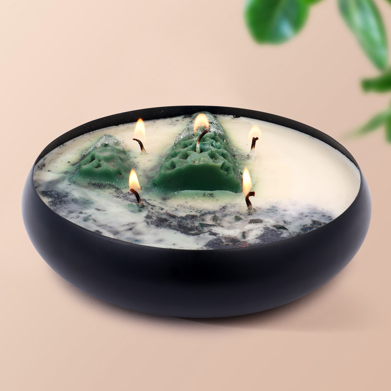 Metal Urli Multi Wick Black Matte