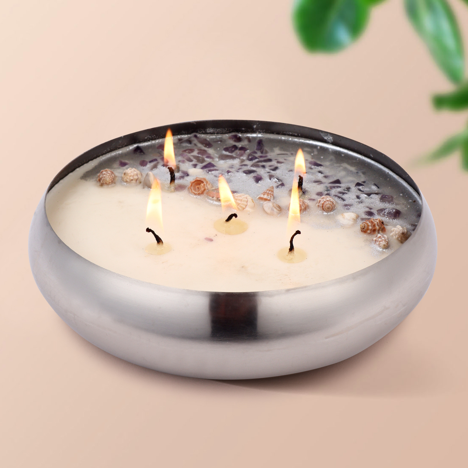 Metal Urli Multi Wick silver