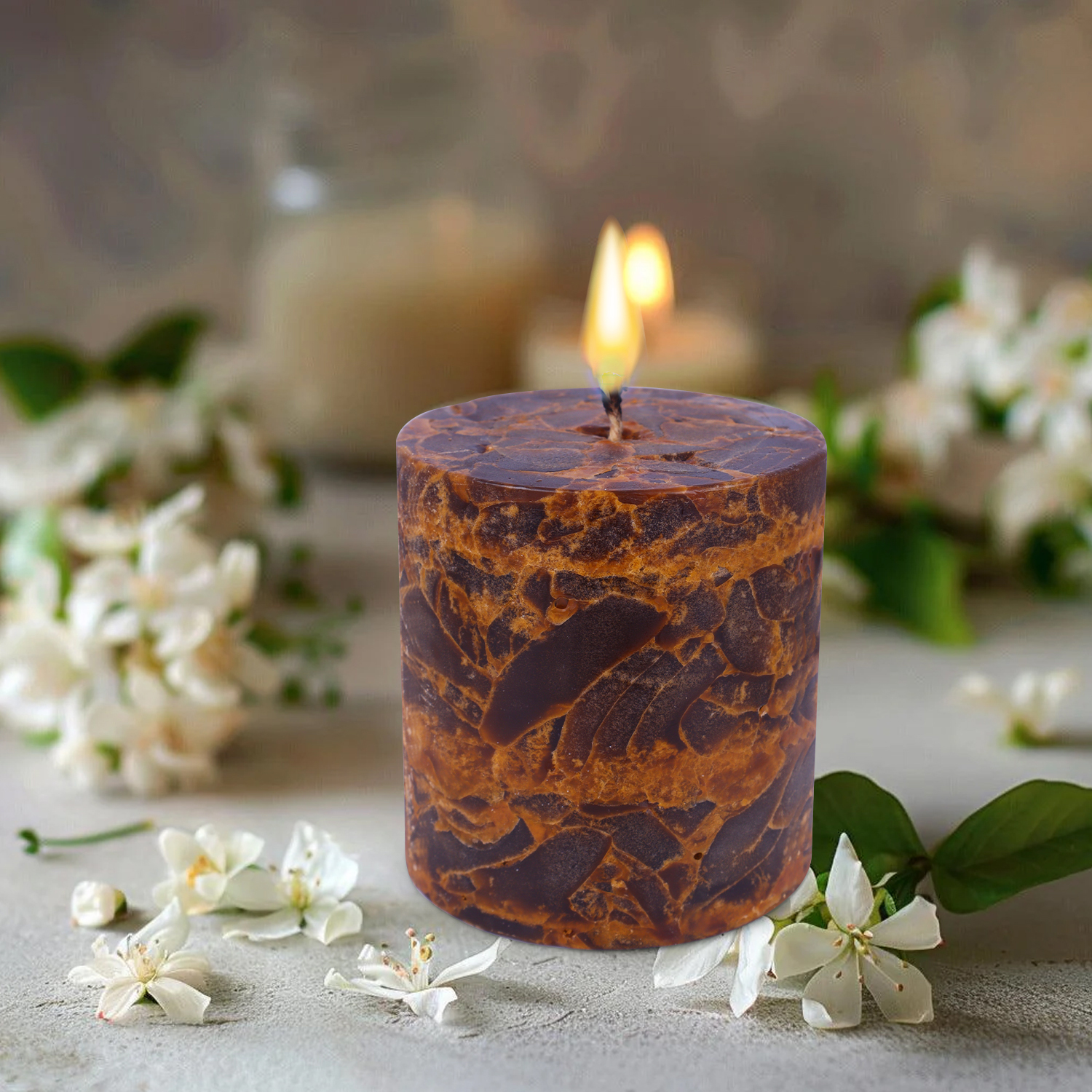 Crystal Pillar Tiger eye Brown (S)