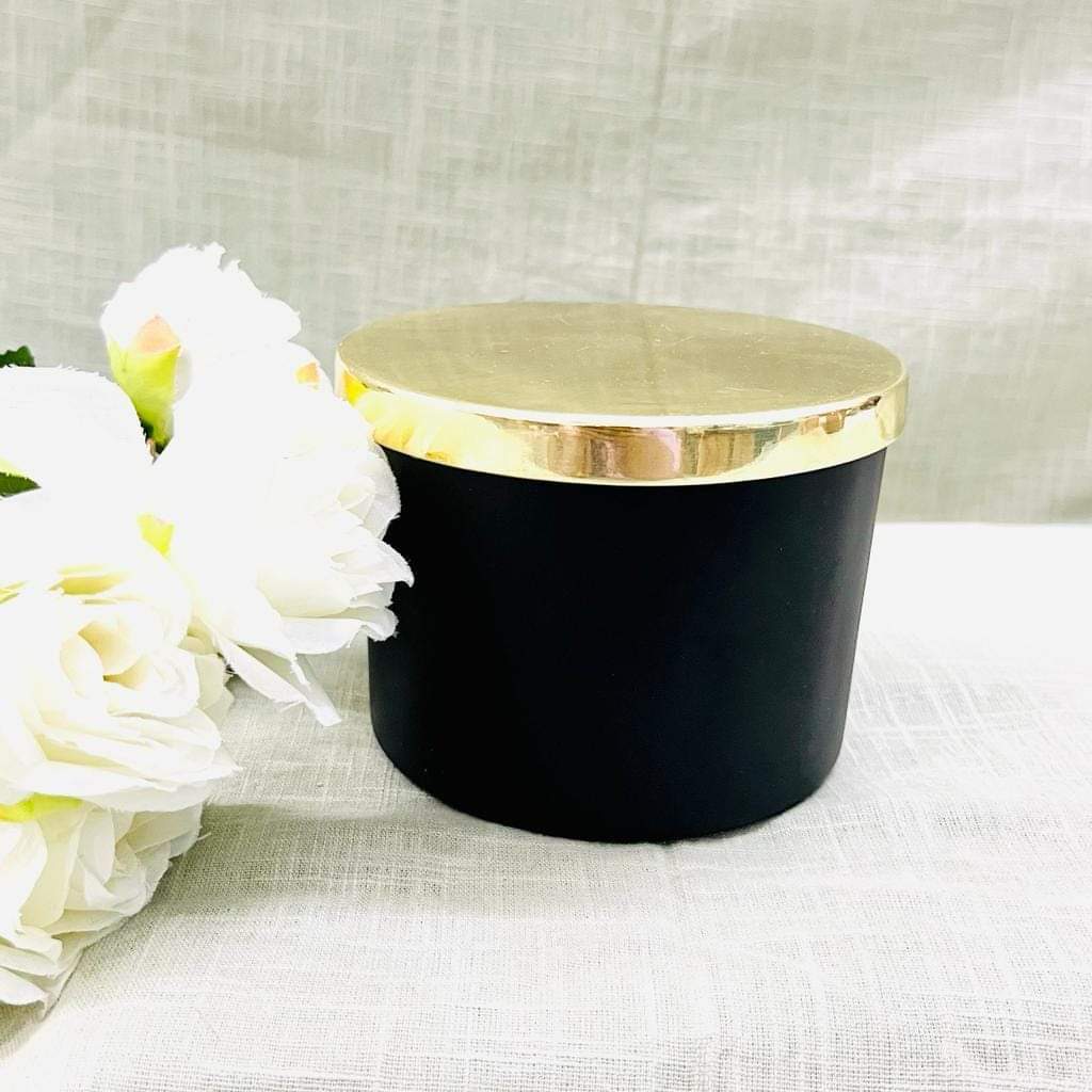 3 Wick Jar Candle(Black)